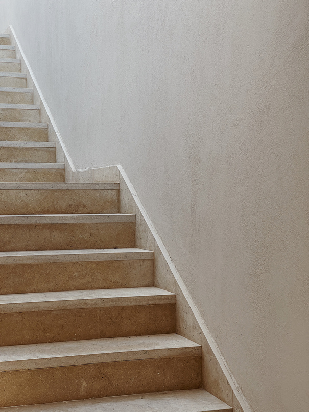 Beige Wall and Stairs 
